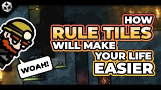 How Rule Tile can help you with level design  Unity Tutorial [upl. by Ecnarual]