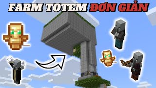 Hướng Dẫn Xây Máy Farm Totem Đơn Giản Minecraft Bedrock 121 [upl. by Doykos]