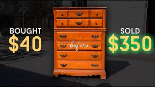 FB Marketplace Furniture Flip  Furniture Makeover For Profit [upl. by Nylrebmik]