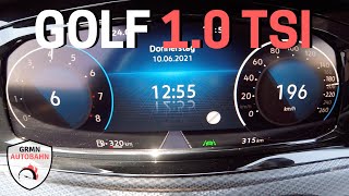 VW Golf 8 10 TSI 110 HP  ACCELERATION 3 Cylinder Engine NO SPEED LIMIT [upl. by Melly]