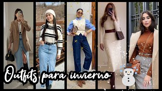 OUTFITS PARA MUJER INVIERNO ☃️ideasdeoutfits outfitsdemoda fashiontrends moda2024 outfit 2025 [upl. by Nannahs]