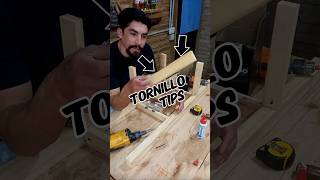 TORNILLOS 🔩 CRUZADOS en maderas de pino ✅️ carpenter carpintería shortsviral viralvideo tips [upl. by Regan434]