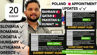 🙋‍♂️POLAND 🇵🇱 APPOINTMENT UPDATES FROM BAHRAIN 🇧🇭 PAKISTAN 🇵🇰 QATAR 🇶🇦 KUWAIT 🇰🇼 😀 [upl. by Marj]