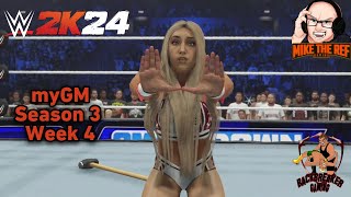 RIPENED RIVALRIES Ref Books myGM Season 3 Week 4 WWE 2k24 [upl. by Ialda]