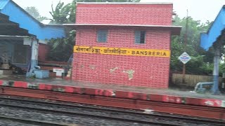 Bansberia Railway Station 4K Video  Train Journey In Heavy Rain amp Lightning ⚡⚡⚡🌩️🌩️🌩️ [upl. by Nicolais12]