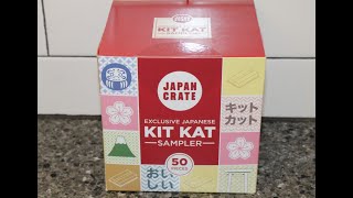 Japan Crate Exclusive Japanese Kit Kat Sampler Box Opening amp Review [upl. by Faires]