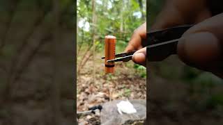 MindBlowing Start a Fire with Copper Wire and Battery survivalskills survivaltips [upl. by Atiuqin197]