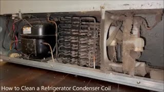 How to Clean a Refrigerator Condenser Coil [upl. by Aikit]