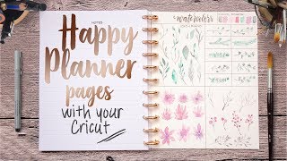 How to make Happy Planner pages with your Cricut [upl. by Acinahs]