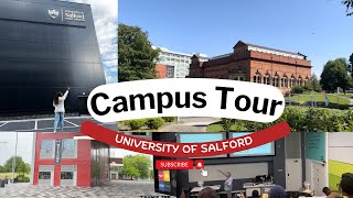 Campus Tour University of Salford Manchester  Study in the UK [upl. by Lady]