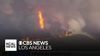 Orange County officials provide information on Airport Fire burning in Trabuco Canyon [upl. by Ahtebbat]