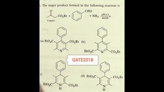 Hantzsch Dihydropyridine Synthesis Pyridine Mechanism GATE2018 [upl. by Aydan198]