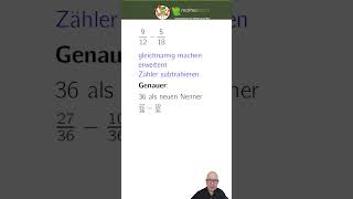 Brüche subtrahieren  einfach erklärt [upl. by Tomi]