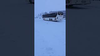 Bus Driving On Snowy Winter Day❄️🇳🇴 [upl. by Odlonyer]