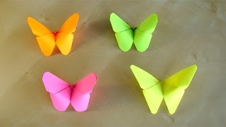 Basteln Origami Schmetterling falten mit Papier Leichte Deko selber machen 🦋 [upl. by Lah]