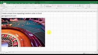Generate Unique NonRepeating List of Numbers in Excel with RAND and RANK [upl. by Adelina]