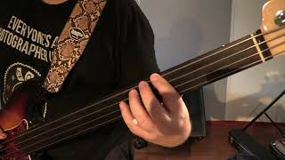 TEST Fender Precision fretless bass  Tony Franklin with dropD Estring tuner [upl. by Rew347]