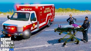 GTA 5 Paramedic Mod Ambulance Responding To A Gang Shootout  Everyone Got Shot [upl. by Tecil816]