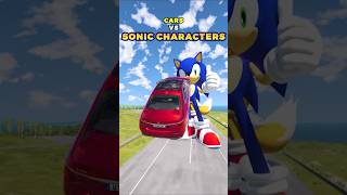 Cars VS Sonic Characters 🚗  BeamNGdrive shorts [upl. by Luci915]