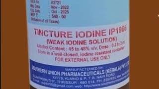 Tincture iodine chemical composition and uses in telugu [upl. by Melas]