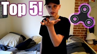 TOP 5 FIDGET SPINNER TRICKS [upl. by Anaud807]