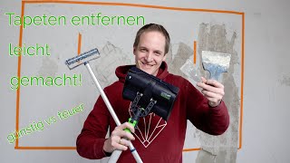 Tapeten entfernen leicht gemacht  teuer vs günstig  Selbstgemacht aber wie  DIY im Hausbau [upl. by Tiebold]