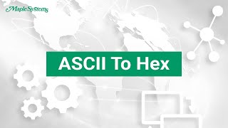 Ascii to Hex [upl. by Button]