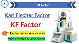 KF Factor  Karl Fischer factor  kf titration [upl. by Rebe]