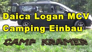 Dacia Logan MCV Camping Einbau  Plattform  Bett  Recycling Material MiniCamper [upl. by Brynna900]