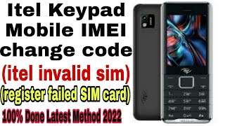 itel keypad mobile Imei Change Code itel mobile imei register change code imei change code for itel [upl. by Glory]