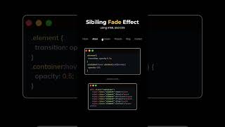 Siblings Fade Effect using html and css [upl. by Elfont749]