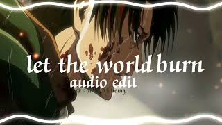 Id let the world burn  chris grey audio edit [upl. by Mannie]