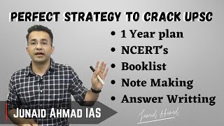 Junaid Ahmed UPSC preparation for beginners Complete one year plan  IAS Junaid Ahmad [upl. by Afton264]