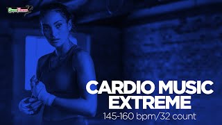 Cardio Music Extreme 145160 bpm32 count 60 Minutes Mixed for Fitness amp Workout [upl. by Eizdnil213]