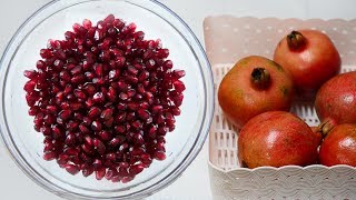 How to deseed Pomegranate in seconds  How to Cut and open a Pomegranate [upl. by Einnaj]