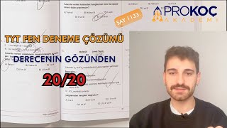 TYT FEN DENEMESİ FULLEDİM   DERECE ÖĞRENCİSİNİN GÖZÜNDEN ÇÖZÜM  yks2023 [upl. by Zenitram]