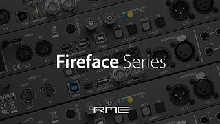 RME Audio Fireface Series [upl. by Ydnab]