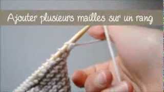 Augmentation de plusieurs mailles au tricot [upl. by Anali789]