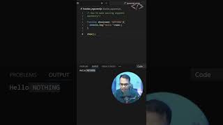 🎯 Function Arguments in JavaScript  How to Make Passing Argument Mandatory coding codewithkg [upl. by Oirevlis]