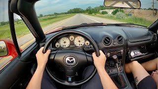 2003 Turbo NB Miata 240whp Perfection  POV Driving Impressions [upl. by Hagi]