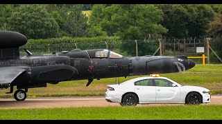 U2 SPY PLANE AND DODGE CHARGER CHASE CAR  4K [upl. by Lilybel134]