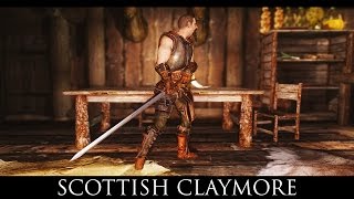 TES V  Skyrim Mods Scottish Claymore by Billyro [upl. by Prussian]