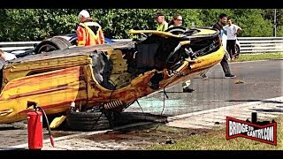 Crash Porsche 911 GT2 Nurburgring Flugplatz onboard DS3 R [upl. by Ahselaf]