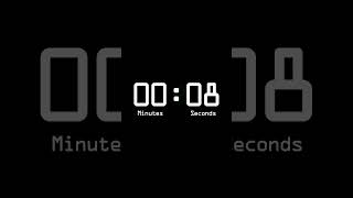 SILENT  15 Second Countdown  Retro Digital  White [upl. by Loretta]