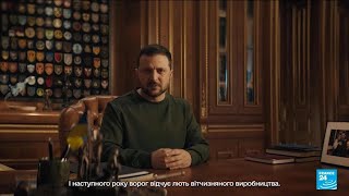 Zelensky speaks of war Putin makes passing reference in contrasting New Year speeches • FRANCE 24 [upl. by Rovit]