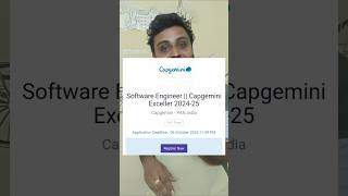 Capgemini off campus notification for softwareengineer role 202425capgeminioffcampusdrive job [upl. by Hgiel]