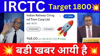 IRCTC Share Latest News Today  IRCTC Share News Today  IRCTC Share Latest News  IRCTC Share News [upl. by Shantha]