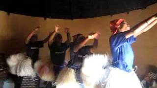 Traditional Lesotho dance in a traditional house [upl. by Weylin]