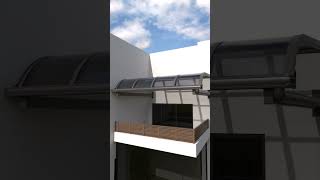 the new terrace awning！ automobile awning aluminium canopy home canopywork pergola [upl. by Atinaujnas]