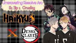 S1 Ep 1 Cruelty  Haikyuu X Demon Slayer Skit  Haikyuu Texts [upl. by Zedecrem141]